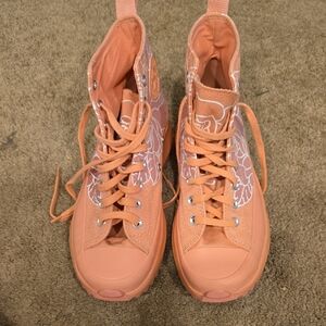 Womens Converse Run Star Hike Rose Pink Quartz Platform Sneakers